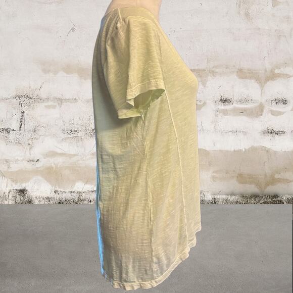J. Jill NWT Womens Yellow Sun-Bleached Slub Tee - Size Small - Picture 2 of 4